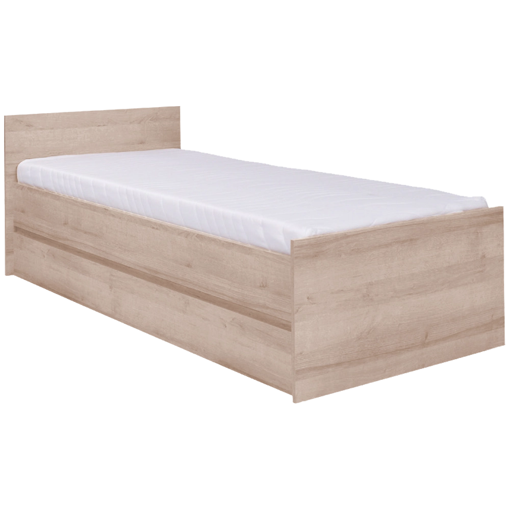 Łóżko Aversa z ramą drewnianą na materac 80cm